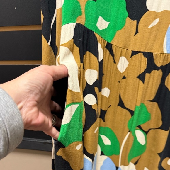 Who What Wear Midi Floral Dress with Pilgrim Collar - Size small - Picture 3 of 4